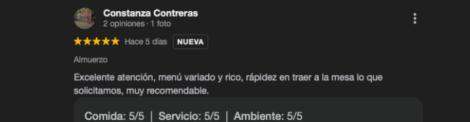 Recomendación de cliente